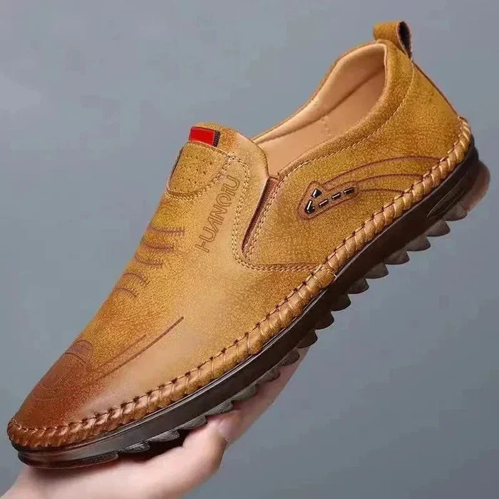 Leather Slip-On Moccasins for Men - Richard