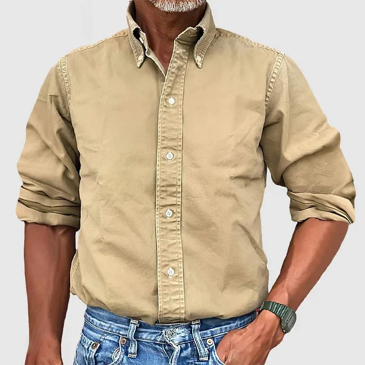 Classic Denim Long Sleeve Casual Shirt